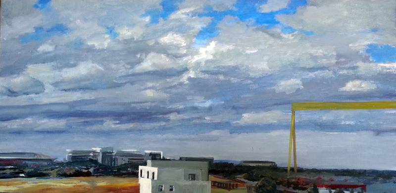 Belfast cloud study, Northern Ireland oil/canvas, 30″ X 40″, 2015