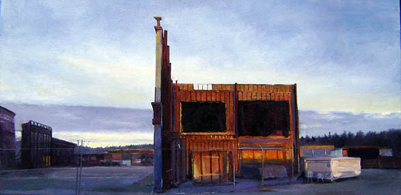 Early sun before work; derelict set  oil/canvas 2011