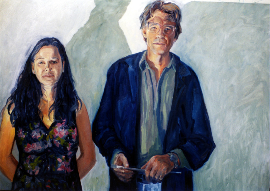 Esther Rausenberg and Richard Tetrault, artists  oil/wood panel 24″ X 36″ 1989