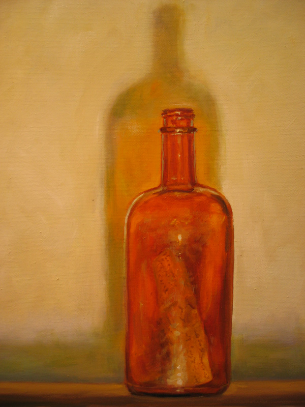 Message in a bottle  oil/canvas 20″ X 24″ 2006