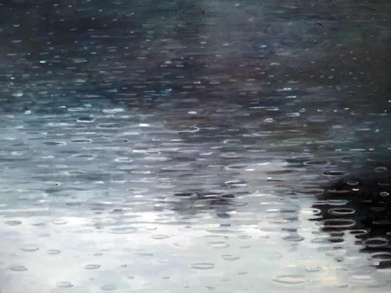 Rain, North Lake, Canada oil/canvas, 30″ X 40″, 2015