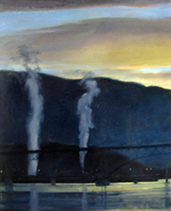 Steam plumes oil/canvas 16″ X 20″ 2010